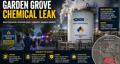 Garden Grove Residents Demand Answers After Chemical Scare Sparks Mass Evacuations